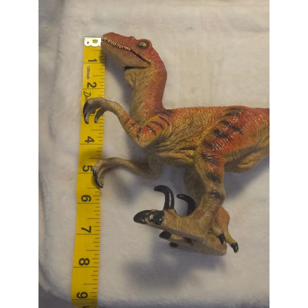 Velociraptor Dinosaur Action Figure Brown Striped WM84495 TM04 1121 11 Inch